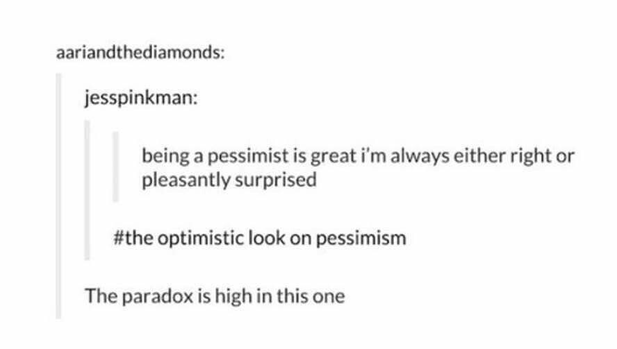 Optimistic or pessimistic? - meme