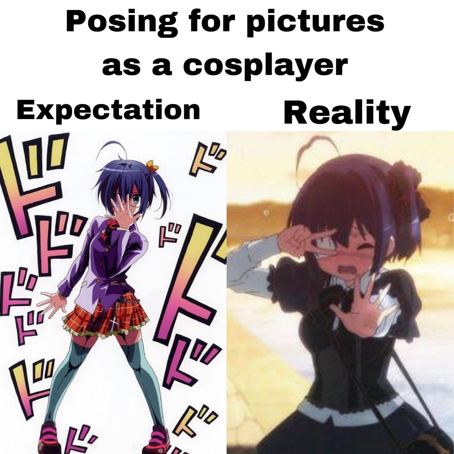 Every pose you think looks good will come out bad - meme