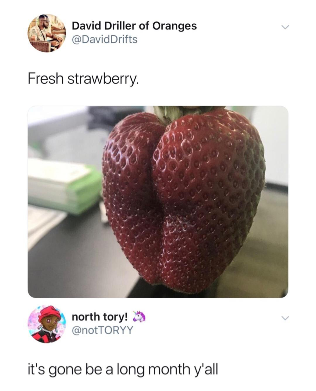 Fuck that strawberry is thicc - meme