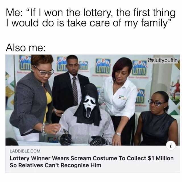 Lottery winner - meme