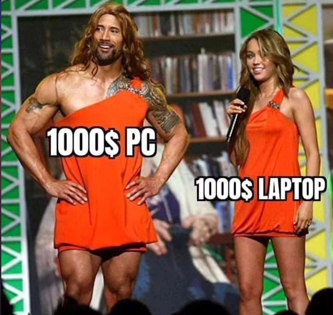 PC vs Laptop - meme