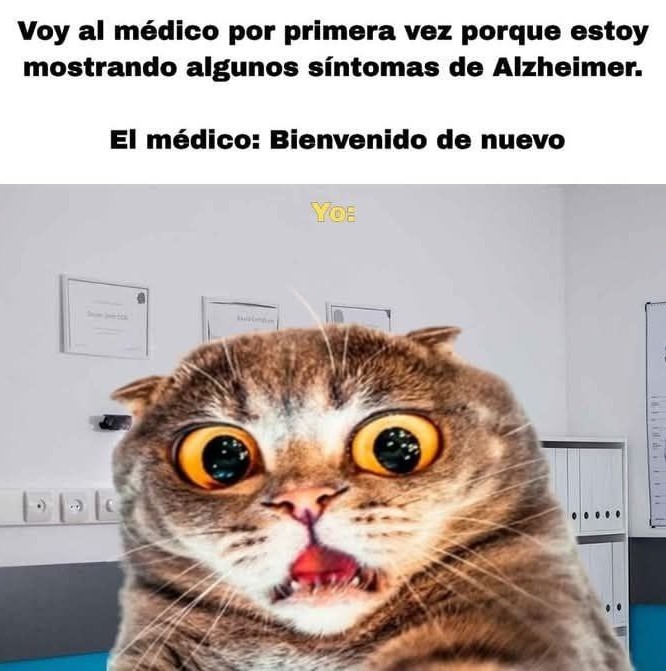 voy al médico por Alzheimer y me recibe como si ya me conociera de antes - meme