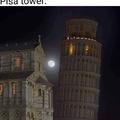 Excuse me Pisa tower I want to take a picture of the moon