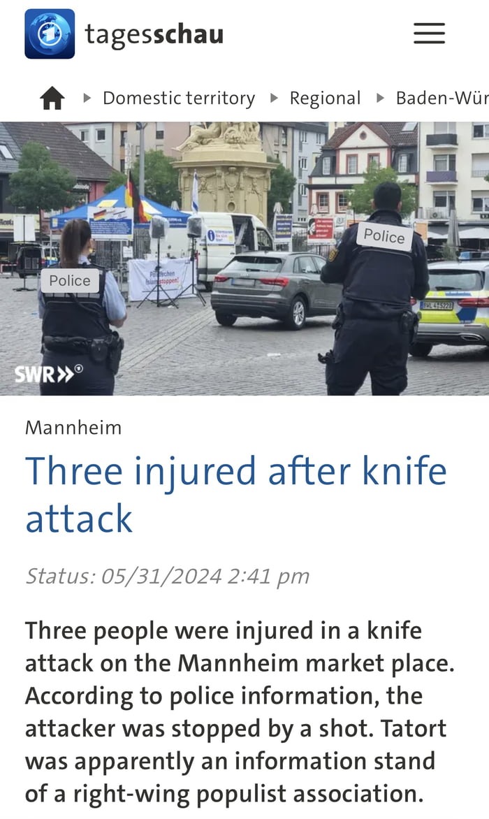 Germany knife attack - meme