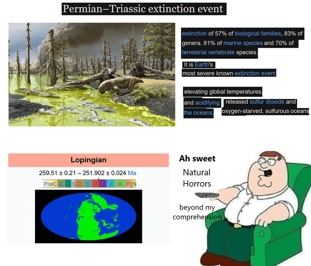 Permian Triassic extinction event - meme