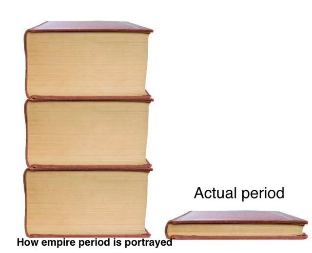 Actual empire: paperwork. Movie empire: DRAMA. - meme