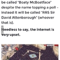 Boaty McBoatface ftw