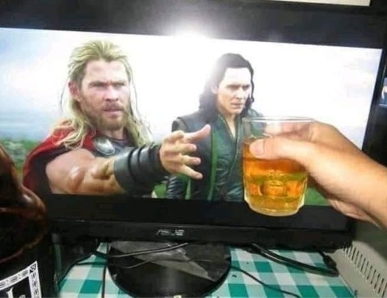 Thor has a drinking problem - meme