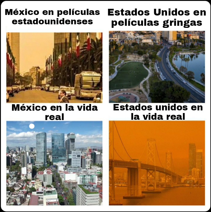 El filtro amarillo en México es exagerado - meme