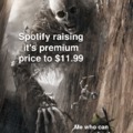 Spotify is raising it's premium price