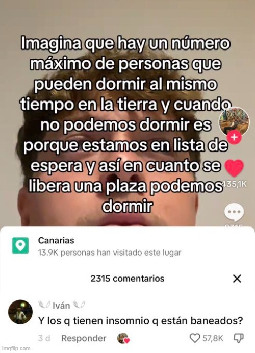 Baneado de dormir - meme