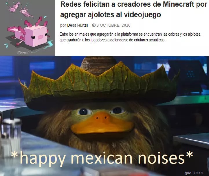 El axolote es mexicano poh - meme