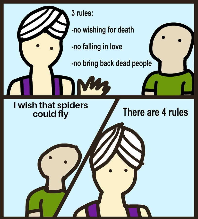 I try to release spiders - meme