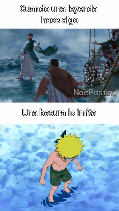 Naruto = zzzz     JESÚS = CHAD - meme