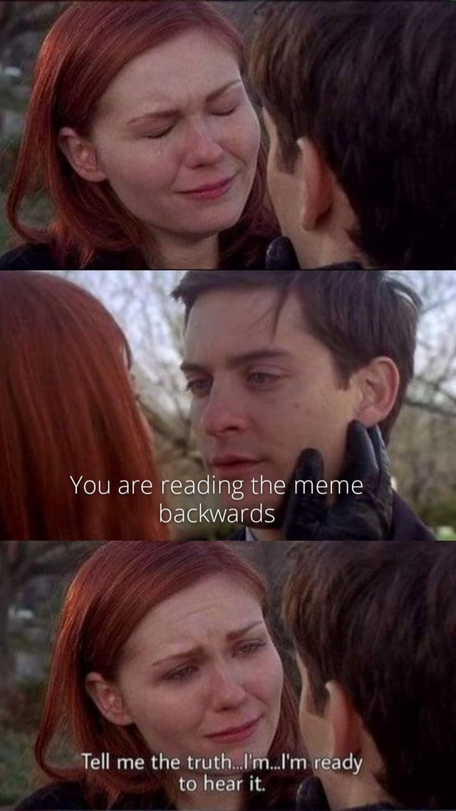 wait, what? Spiderman and mary jane meme