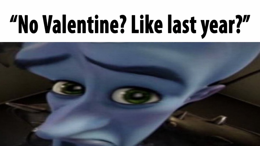 No bitches? No Valentine? Like last year? - meme