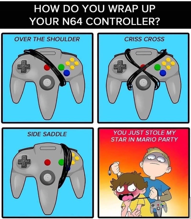 How to wrap a n64 controller - meme