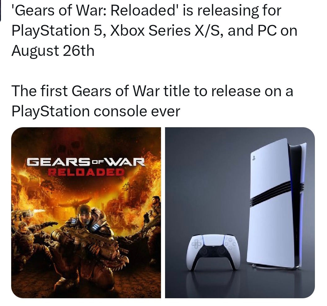 Gears of War finally coming to PlayStation and Xbox kids are shaking - meme