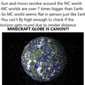 Minecraft globe is canon
