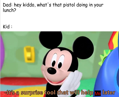 mickey mouse depression house - meme