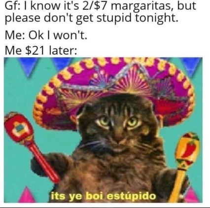 3rd comment owes everyone shots of Tequila - meme