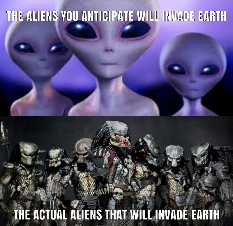The REAL aliens - meme