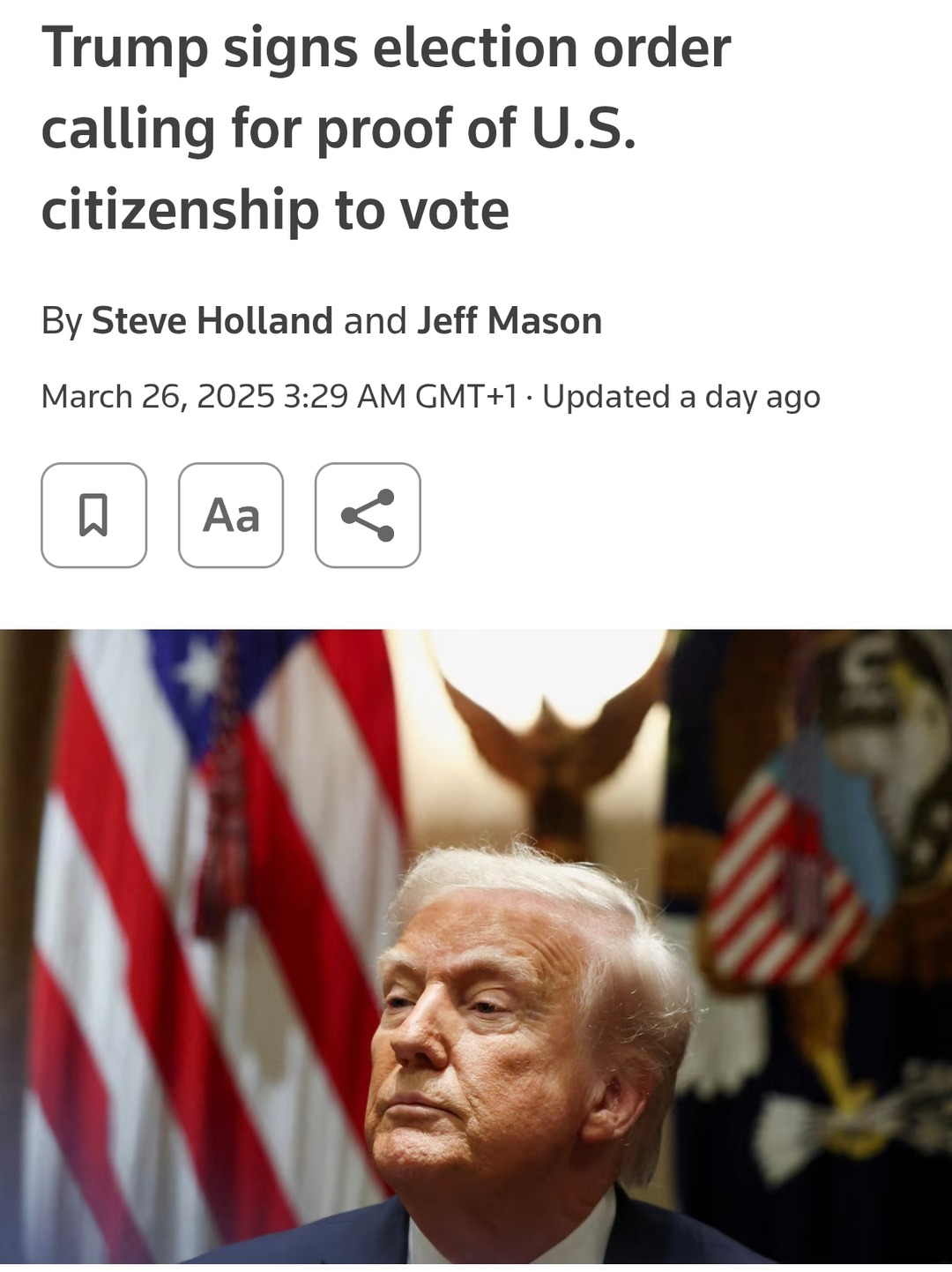 Trump wants proof of citizenship before you can vote - meme