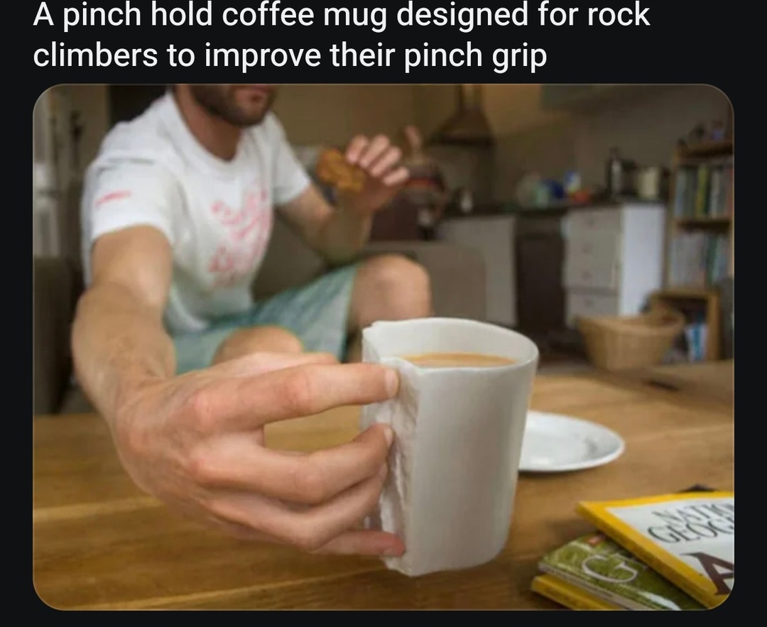 This mug trains your grip and your soul - meme