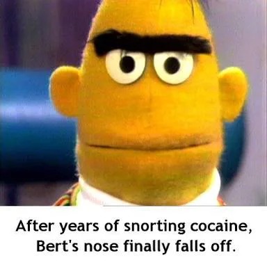 Dark humor Bert meme