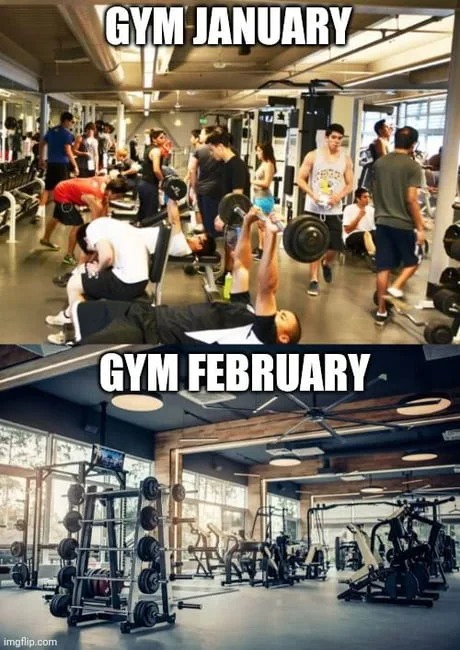 Gym January - meme