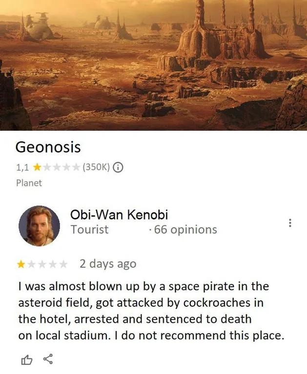 Geonosis review - meme