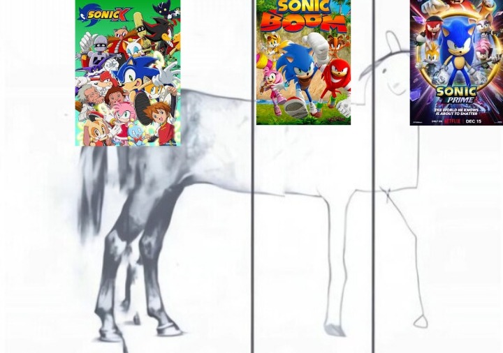 Sonic x >>> Sonic prime >Sonic boom - meme