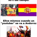 Contexto:muchos youtubers se están yendo Andorra y los progres se quejan