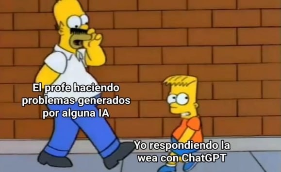 El profe tirando ejercicios generados por IA y yo con ChatGPT - meme