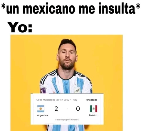 Messi tan fuerte vencido a mexico por memo ochoa - meme