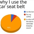 Why I use the car seat belt