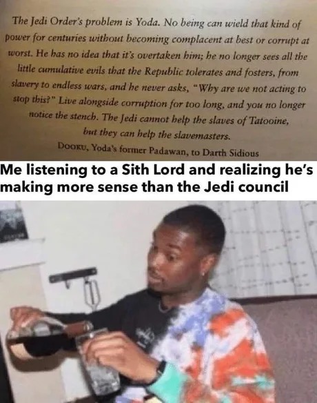 Dark Sith Lord words - meme