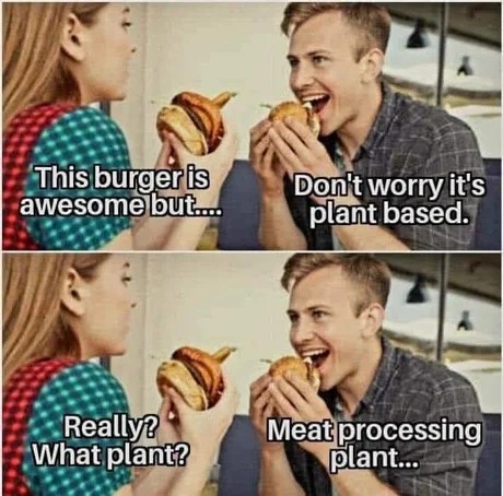This meat is plant based - meme