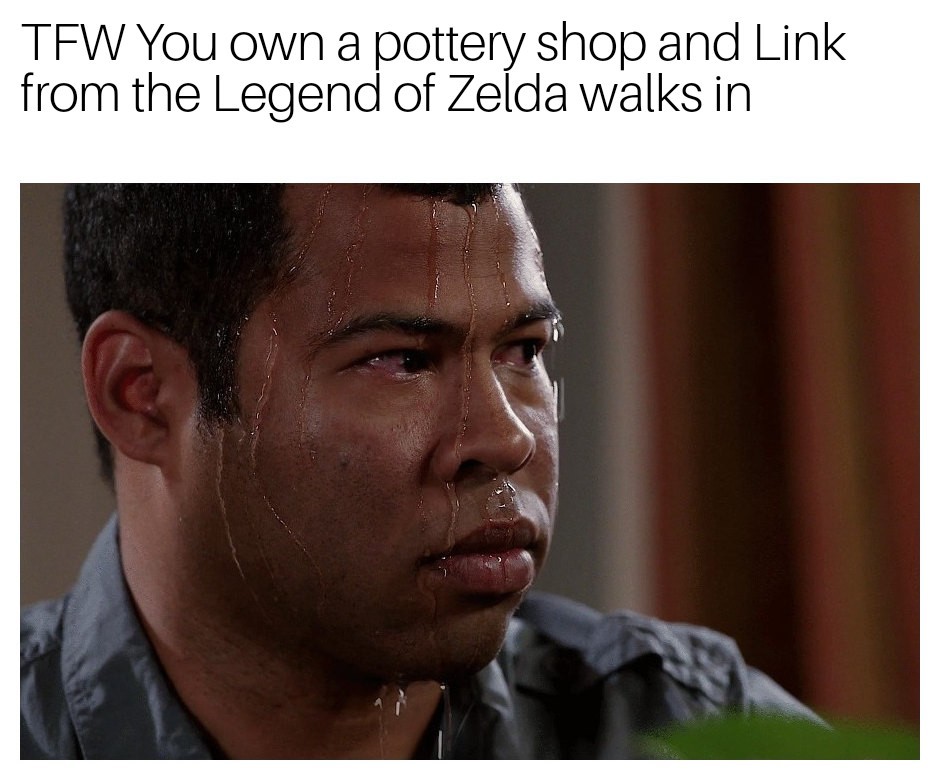 Like link in a pottery shop - meme