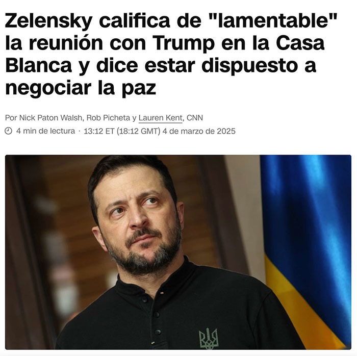 Zelensky quiere negociar la paz con EEUU - meme