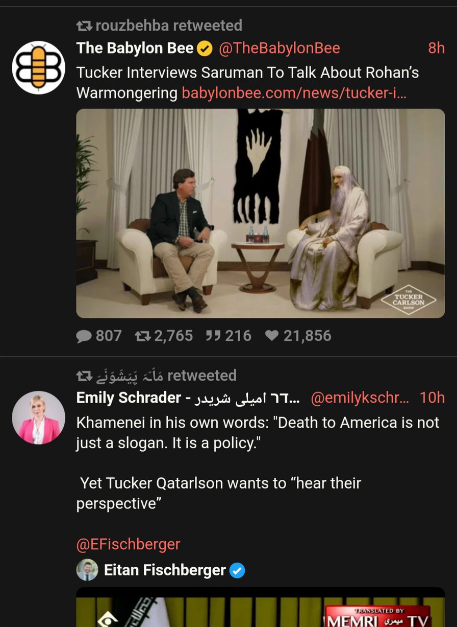 Tucker Carlson appearently fucked up - meme