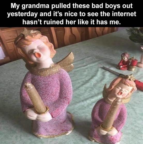 Grandma is still happy - meme