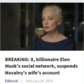 Elon suspends Nvalny's wife's X account