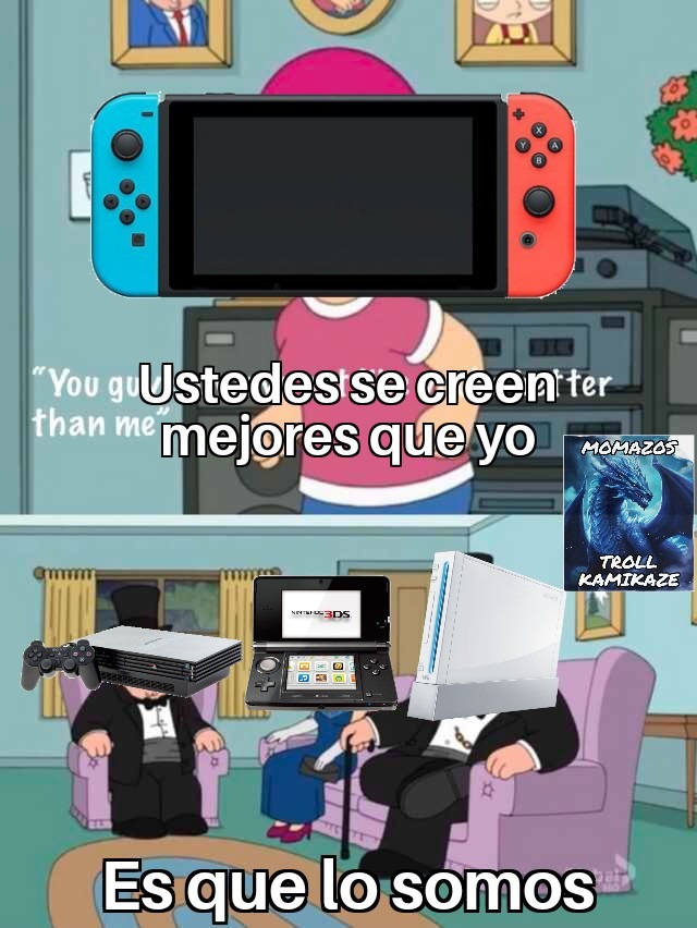 La Switch tiene muchos juegos, pero la mayoría son puros ports de otras consolas o PC, eso no es tener mérito propio - meme