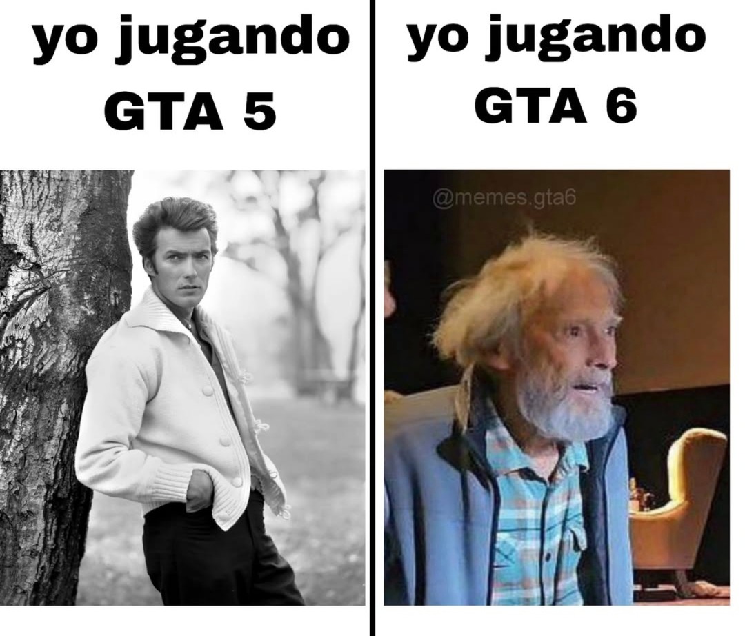 Yo jugando GTA 5 con la mente en GTA 6 - meme