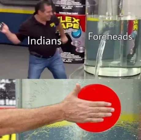 Legends say if you press an Indians red dot they explode - meme