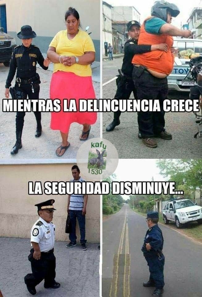 Policías de Guatemala y ladrones de Guatemala - meme
