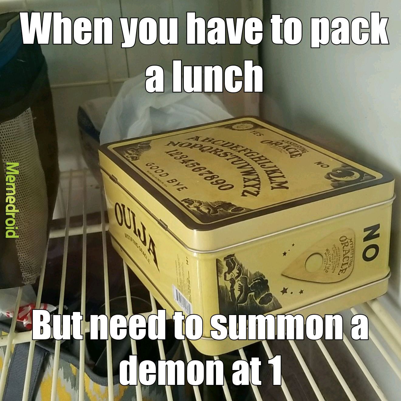 Ouija lunch - meme