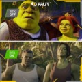 Shrek and Fiona are She Hulk and Hulk