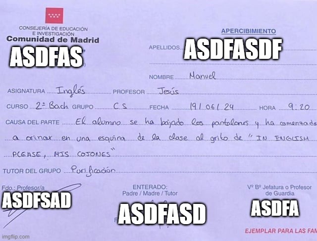 Le pusieron un parte - meme